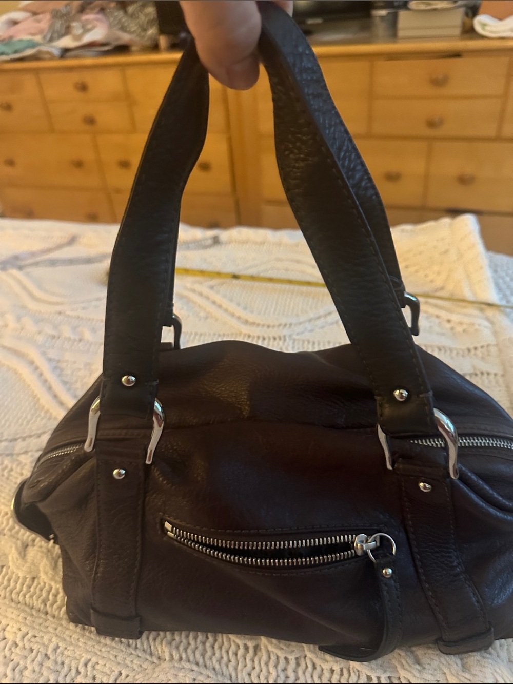 Banana Republic Dark Brown Mini Leather Satchel